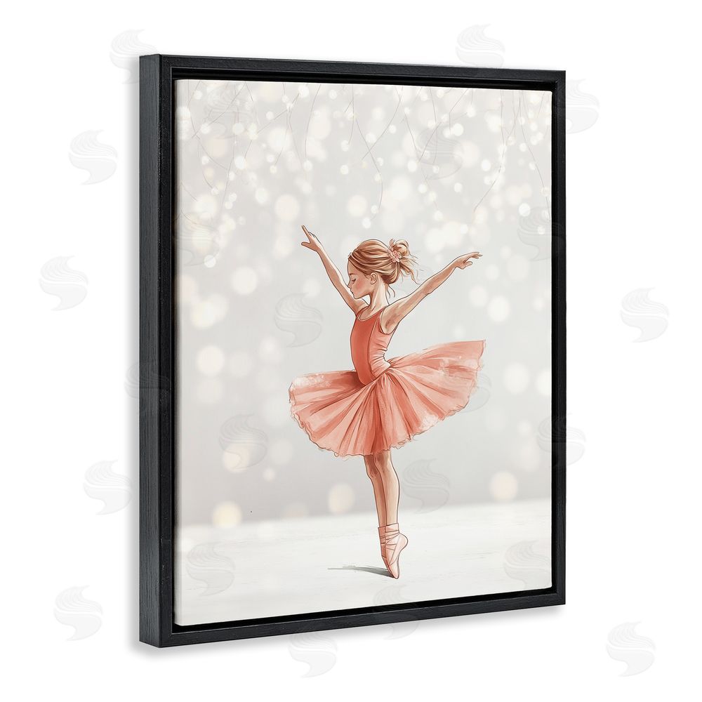 Christine Simpson Art Dancer In The Light Black Floating Frame Canvas Wall Art Print