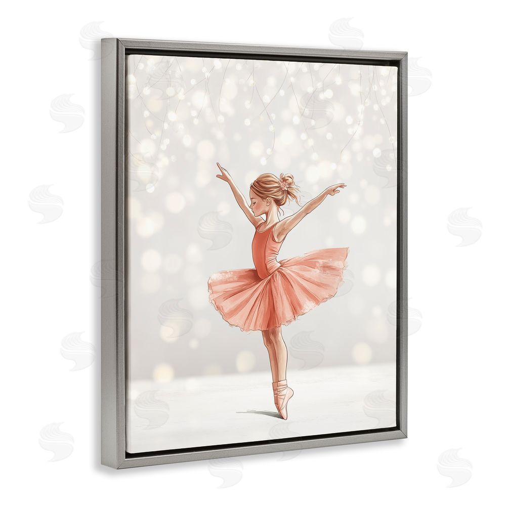 Christine Simpson Art Dancer In The Light Gray Floating Frame Canvas Wall Art Print