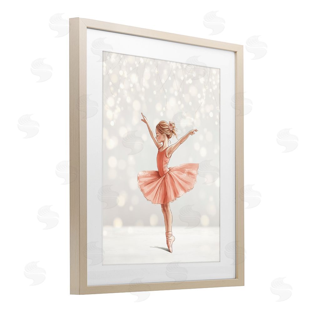 Christine Simpson Art Dancer In The Light Brown Framed Print Under Glass Wall Art