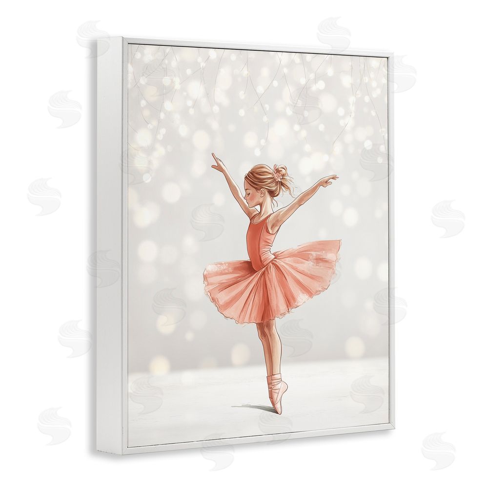 Christine Simpson Art Dancer In The Light White Framed Giclee Wall Art Print