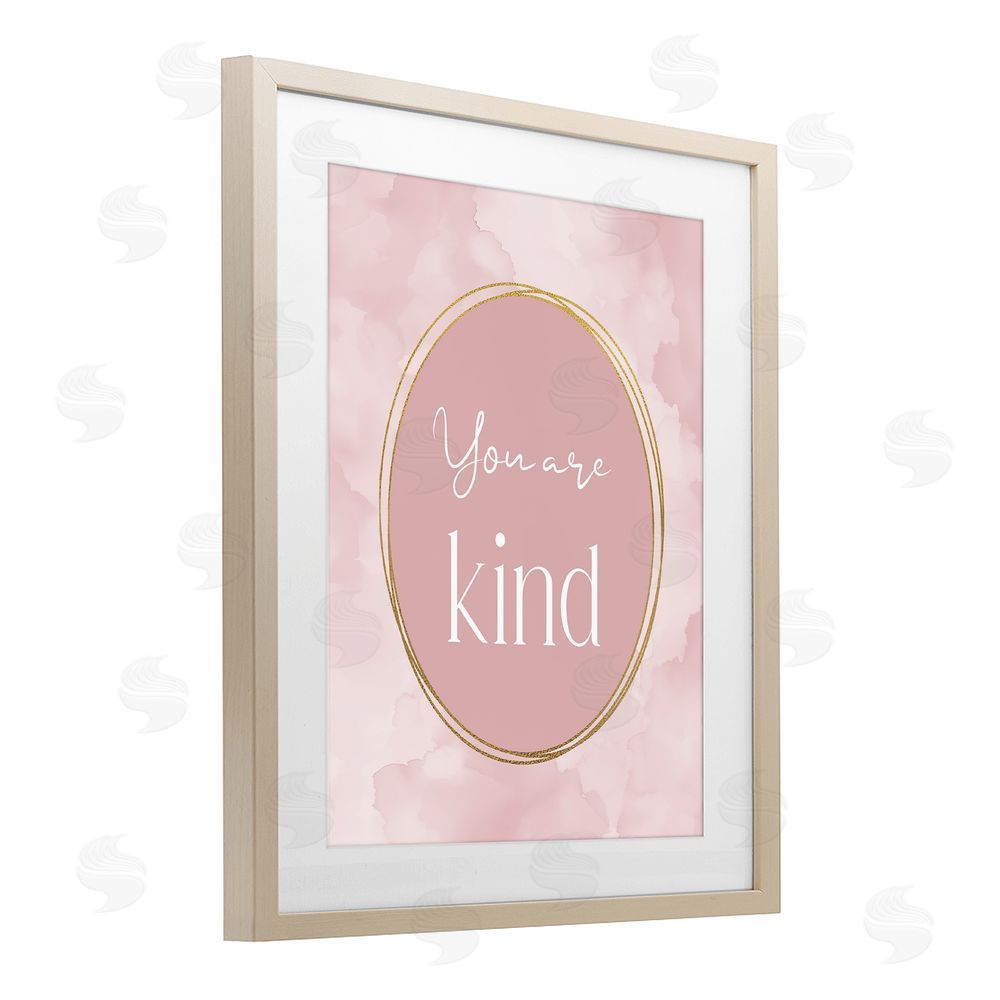 Christine Simpson Art Pink Golden Affirmation Brown Framed Print Under Glass Wall Art