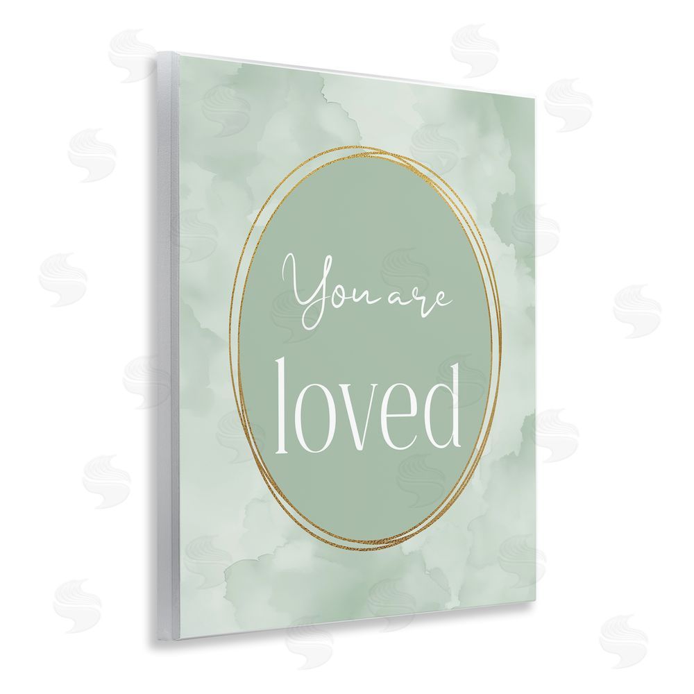 Christine Simpson Art Green Golden Affirmation Wooden Wall Plaque Art Print