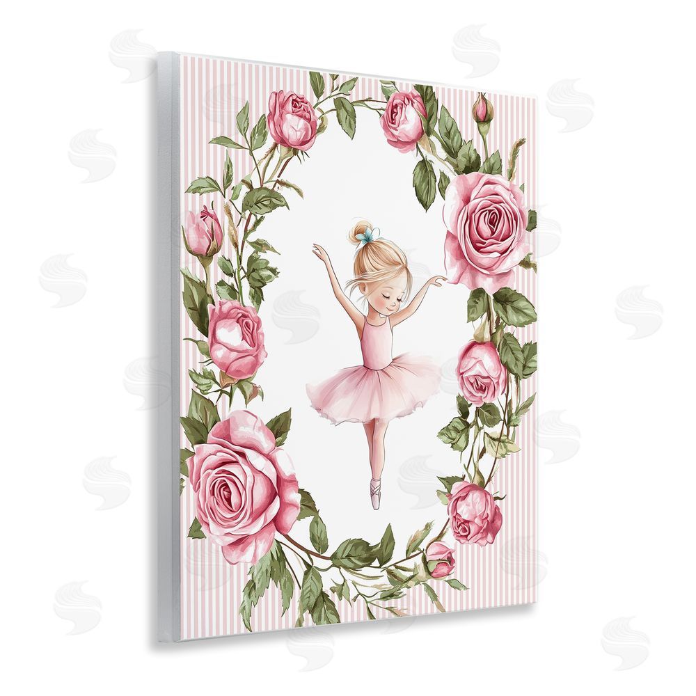 Christine Simpson Art Little Rose Dance Wooden Wall Plaque Art Print