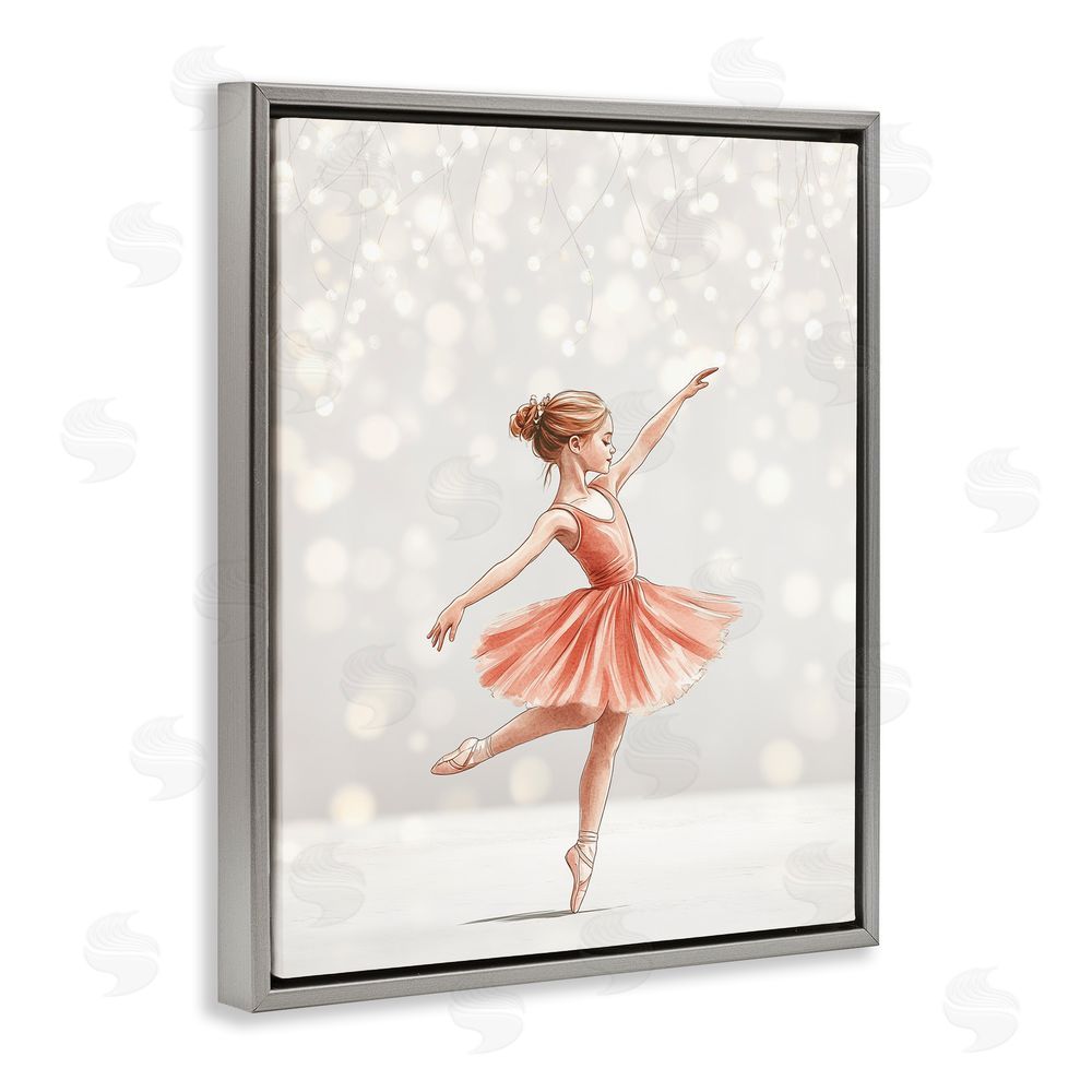 Christine Simpson Art Dancing In The Light Gray Floating Frame Canvas Wall Art Print