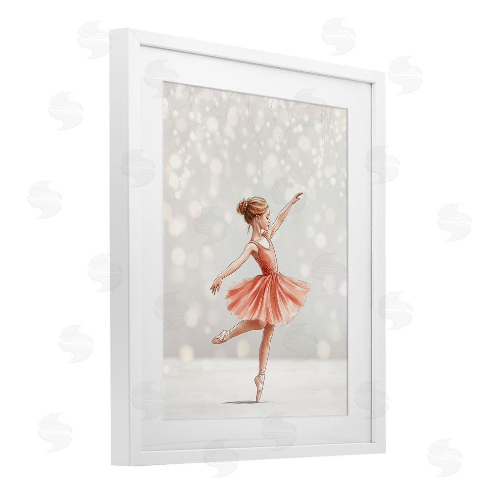 Christine Simpson Art Dancing In The Light White Framed Print Under Glass Wall Art