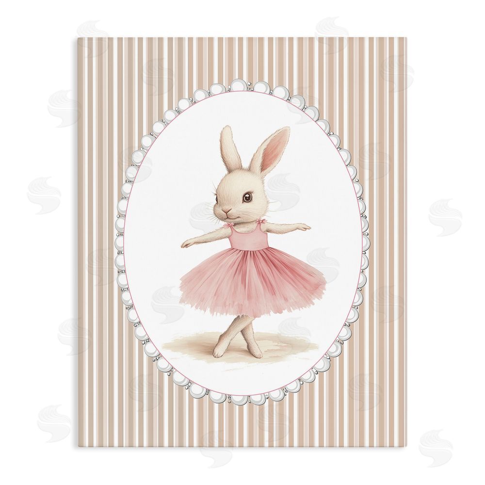 Christine Simpson Art Woodland Dancer Bunny Stretched Canvas Wall Art Print