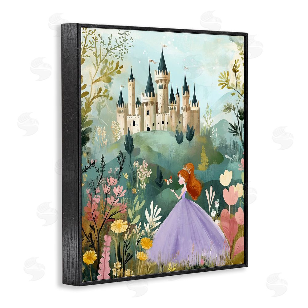 Christine Simpson Art Princess Day Out Black Framed Giclee Wall Art Print