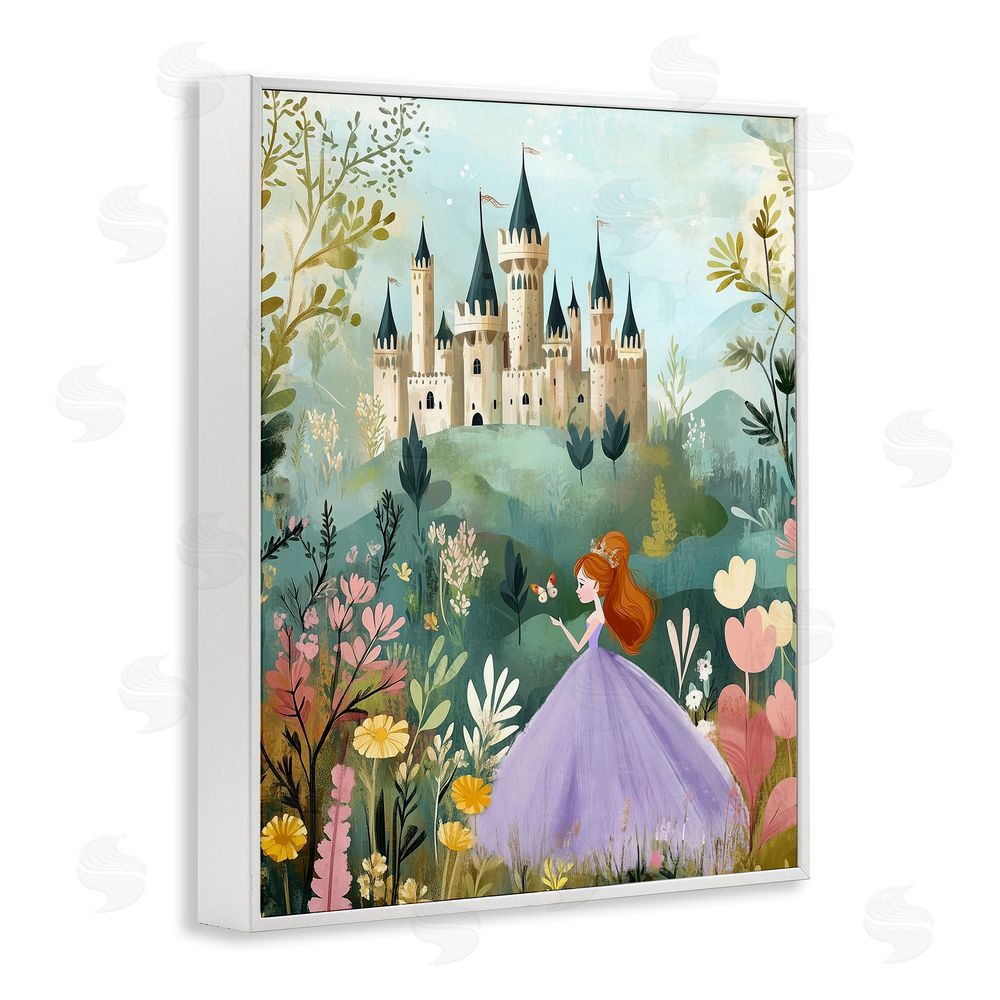 Christine Simpson Art Princess Day Out White Framed Giclee Wall Art Print