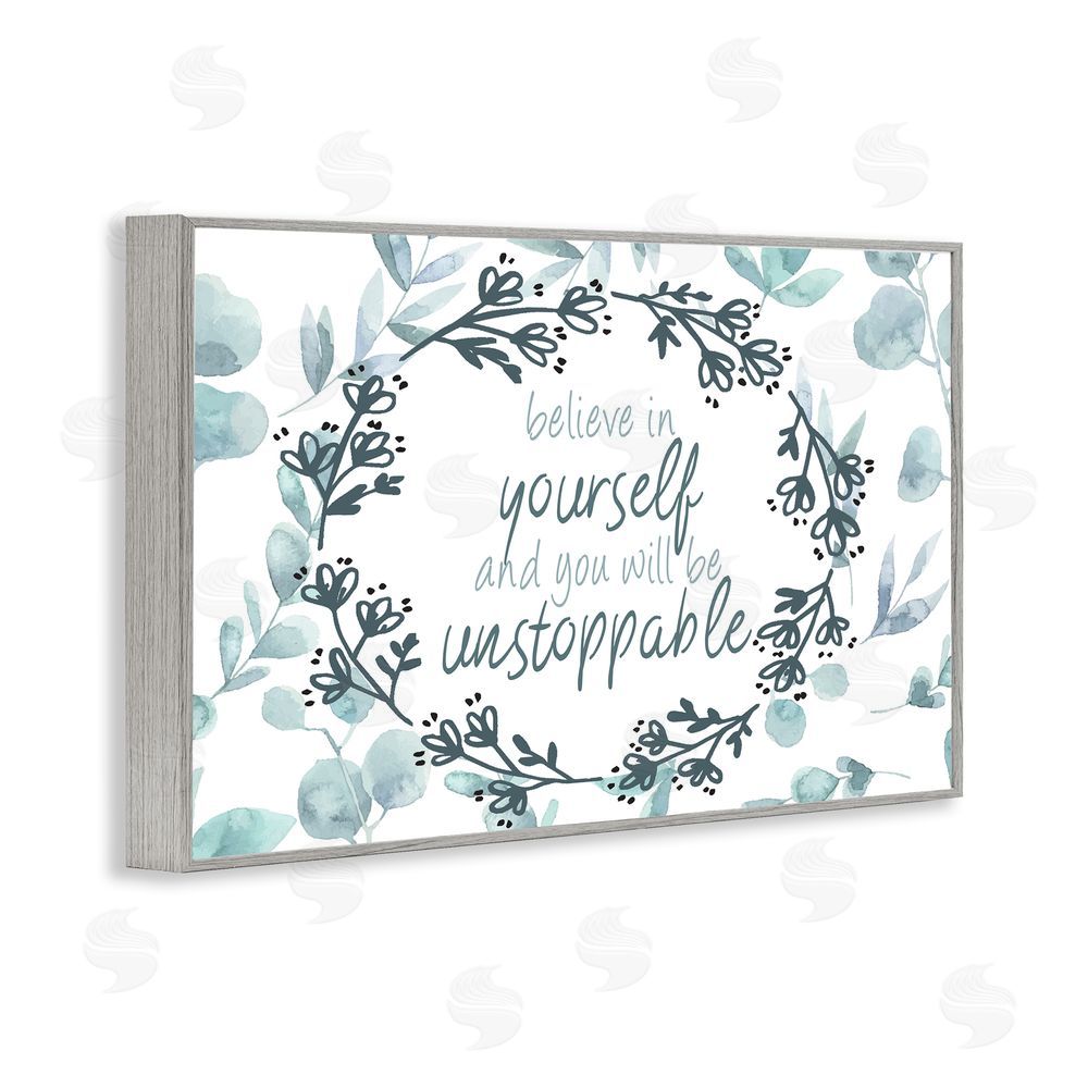 Kim Allen You Will Be Unstoppable Gray Framed Giclee Wall Art Print