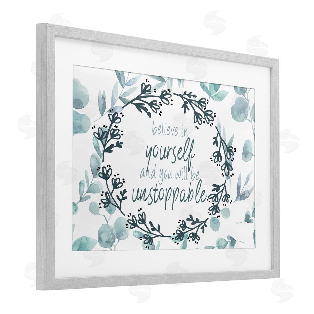 Kim Allen You Will Be Unstoppable Gray Framed Print Under Glass with Matting Wall Art
