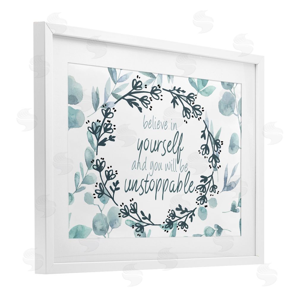 Kim Allen You Will Be Unstoppable White Framed Print Under Glass with Matting Wall Art