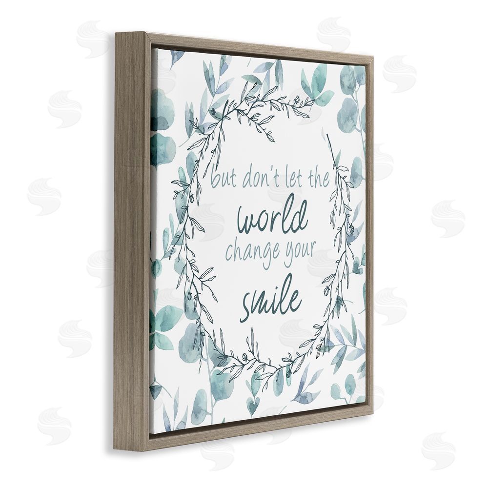 Kim Allen Don't Let The World Change Brown Floating Frame Canvas Wall Art Print