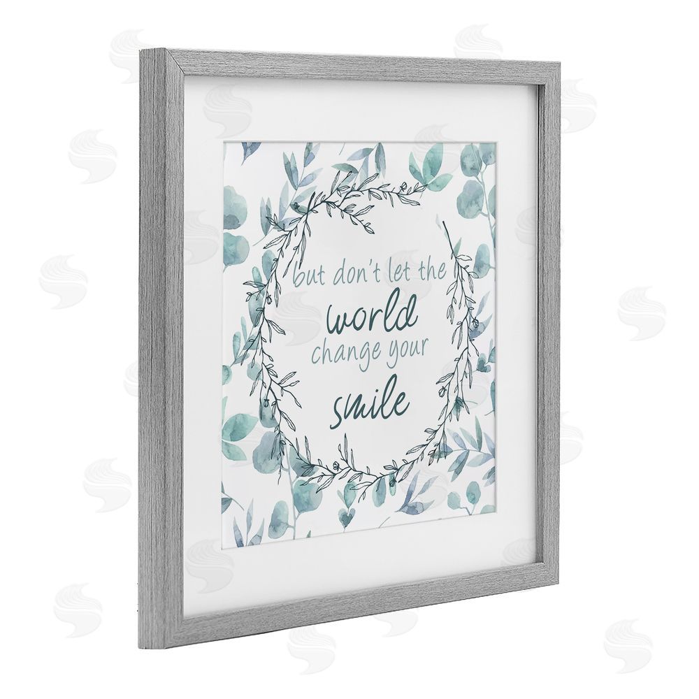 Kim Allen Don't Let The World Change Gray Framed Print Under Glass Wall Art