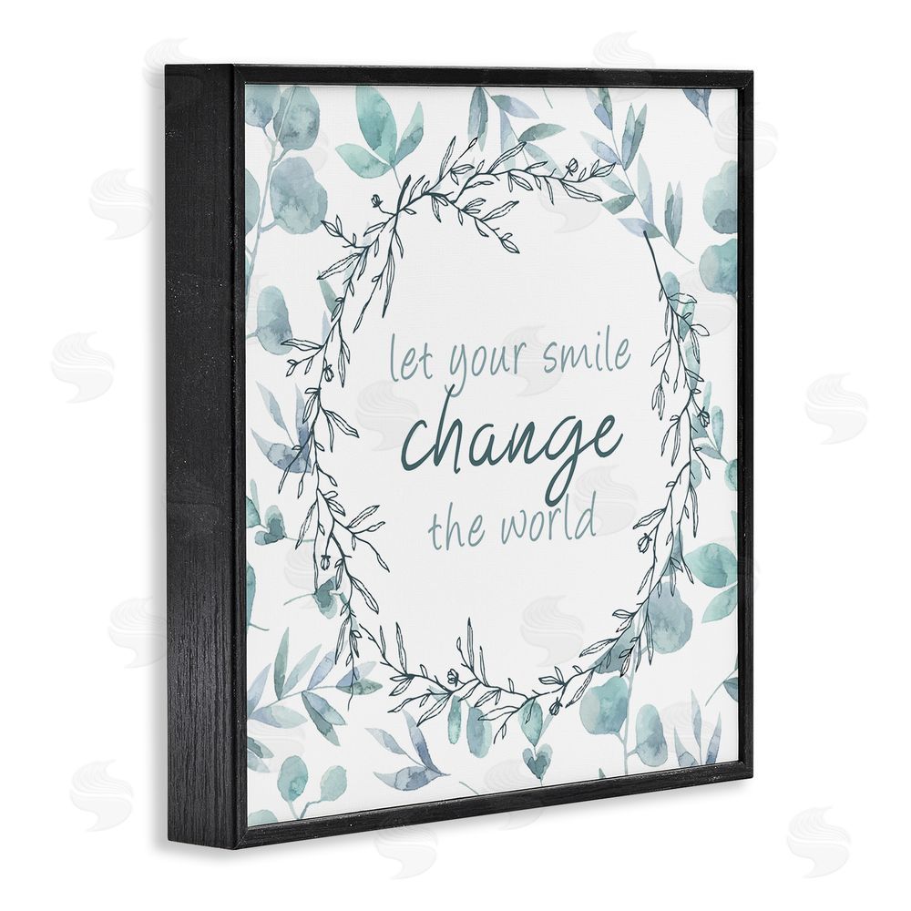 Kim Allen Smile Change The World Black Framed Giclee Wall Art Print