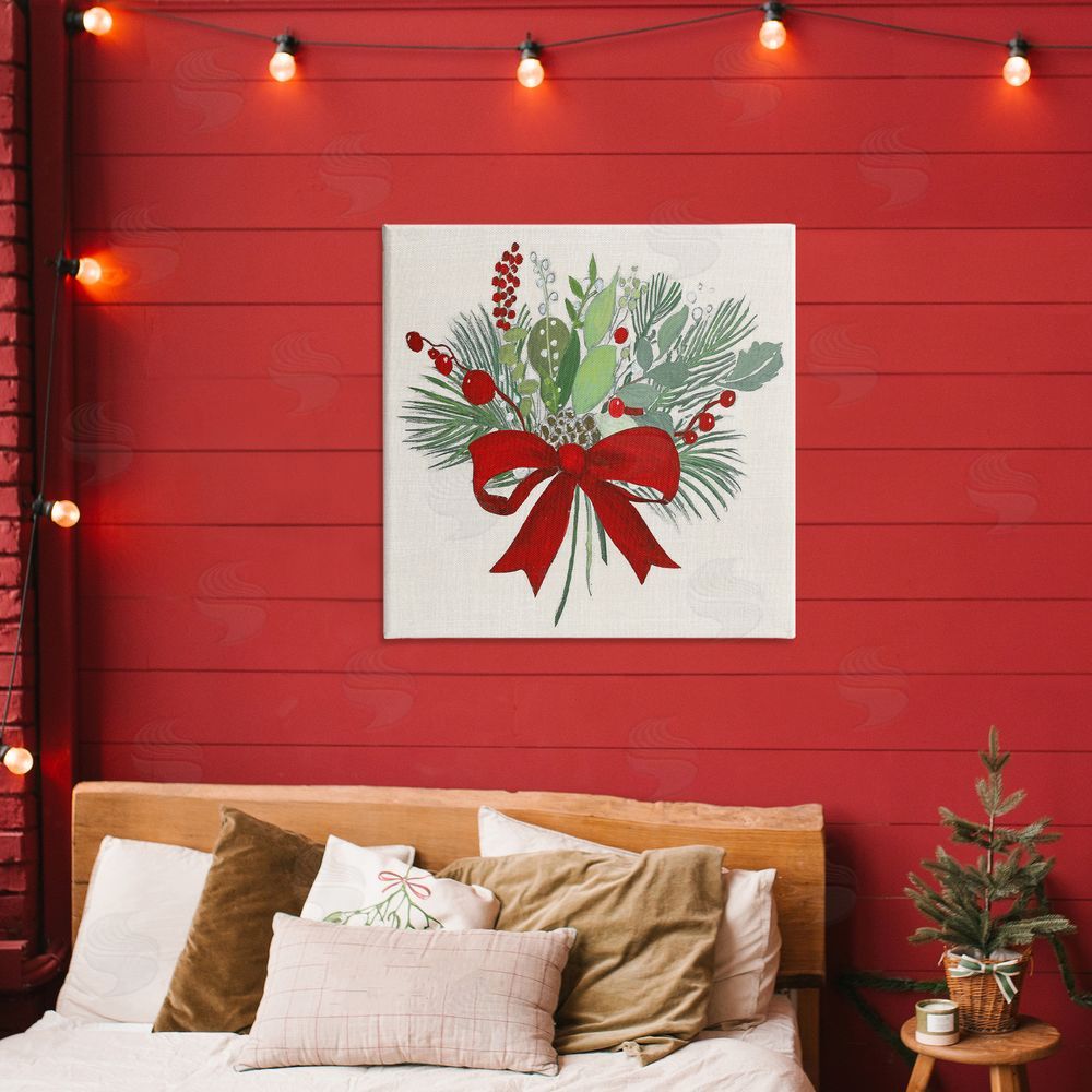 Tava Studios Merry Berry Bow Printed Wall Art in Room