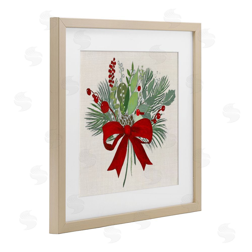 Tava Studios Merry Berry Bow Birch Framed Print Under Glass Art
