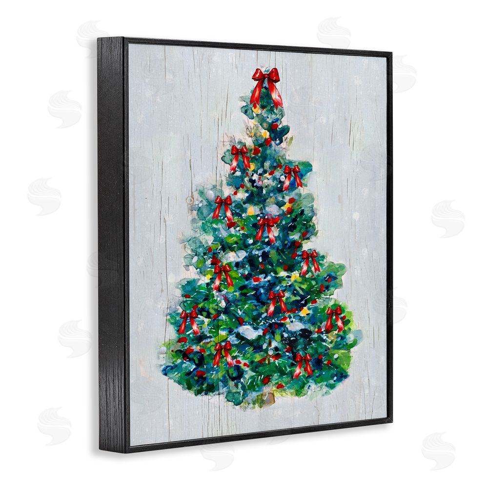 Sally Swatland O Christmas Tree Celebration Black Framed Giclee Wall Art Print
