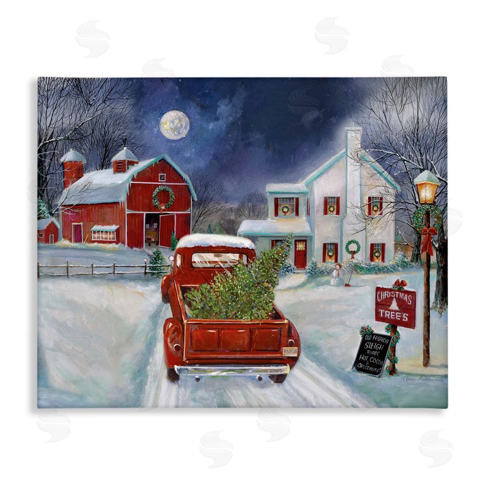 Ruane Manning Entering Christmas Tree Farm Canvas Wall Art Print