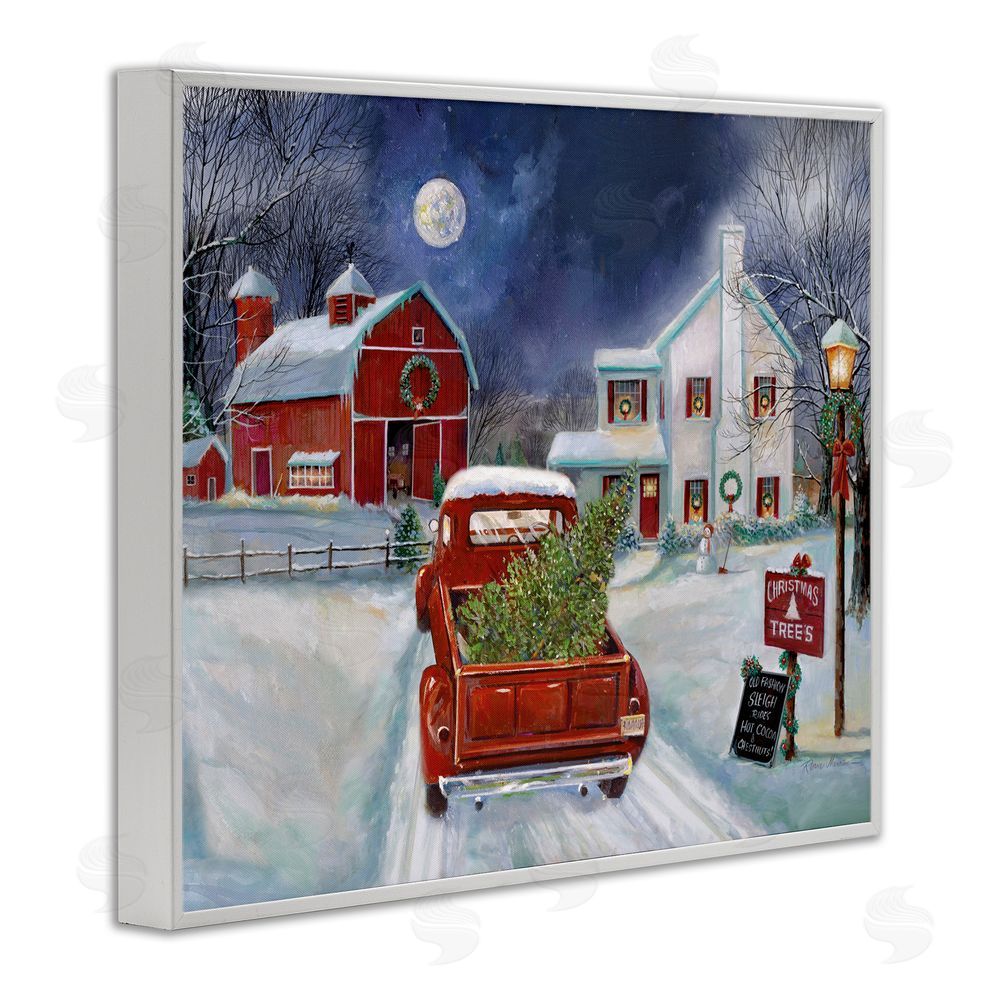Ruane Manning Entering Christmas Tree Farm White Frame Giclee Art Print
