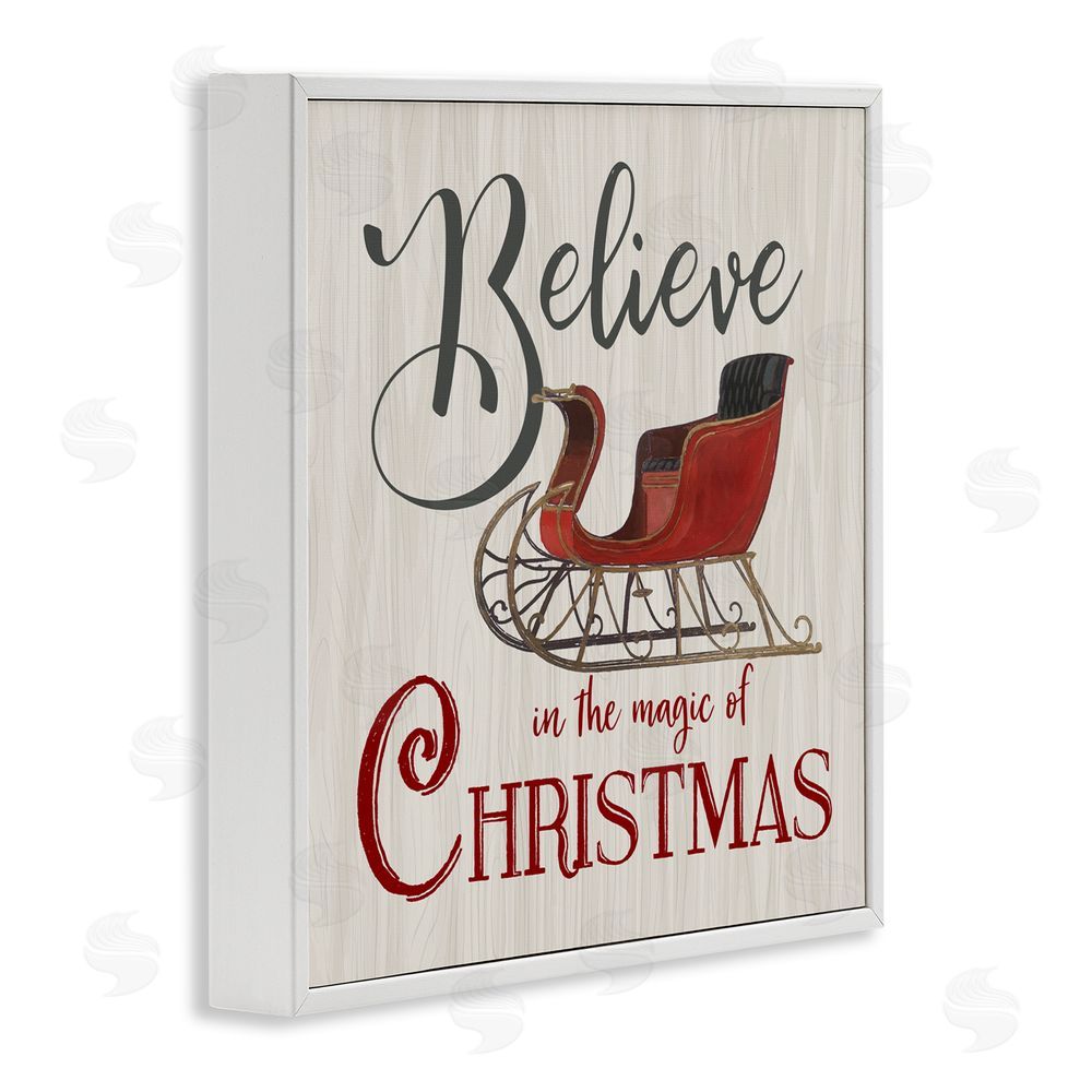 Charity Henderson Believe Magic Of Christmas White Frame Giclee Art Print