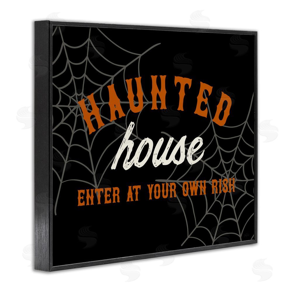 Natalie Carpentieri Enter At Own Risk Haunted House Black Framed Giclee Art Print