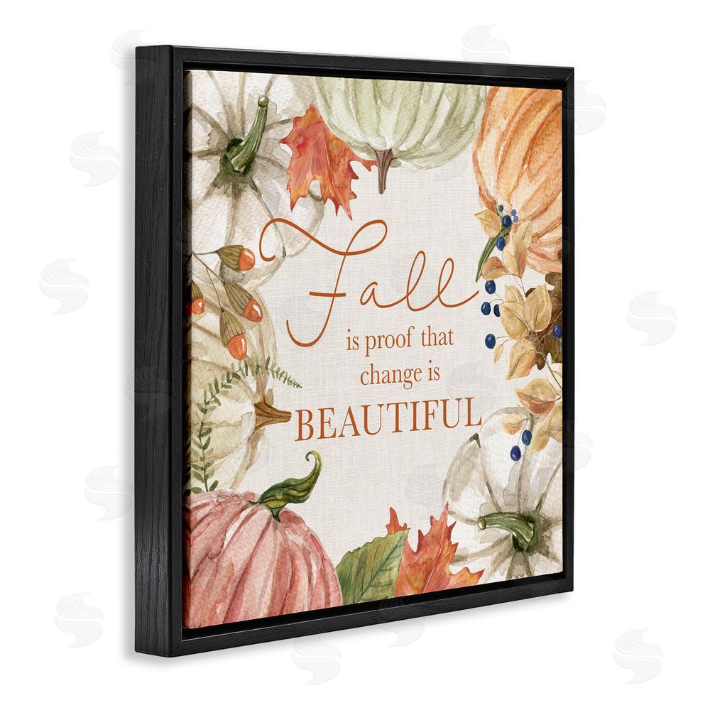 Livi Finn Seasonal Change Is Beautiful Black Floating Frame Canvas Wall Art Print