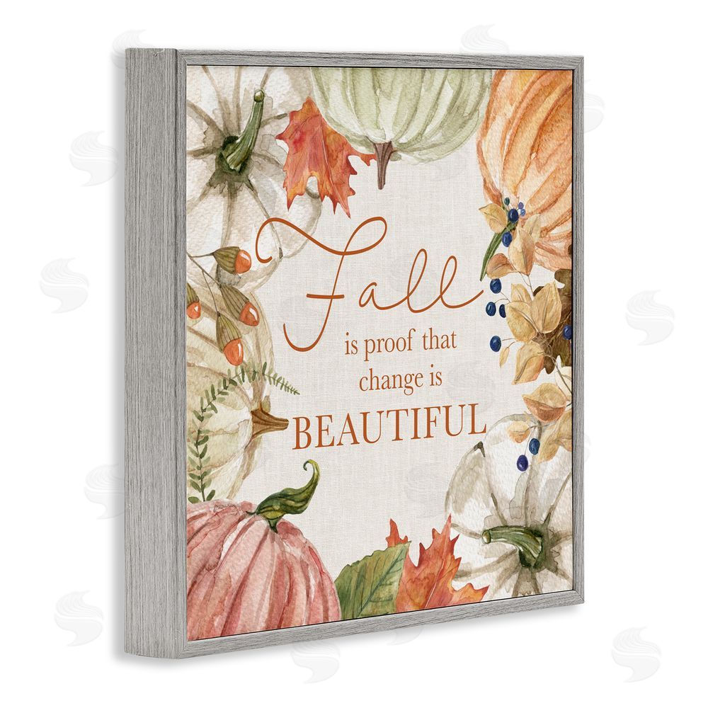 Livi Finn Seasonal Change Is Beautiful Gray Framed Giclee Wall Art Print