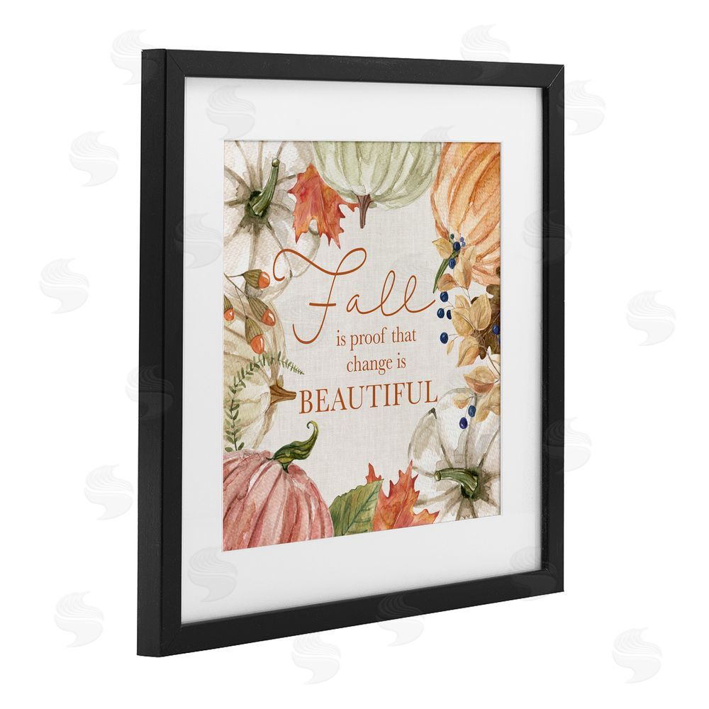 Livi Finn Seasonal Change Is Beautiful Black Framed Print Under Glass with White Mat Wall Art