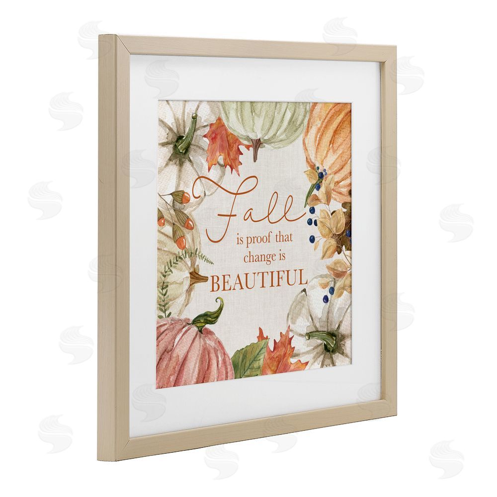 Livi Finn Seasonal Change Is Beautiful Birch Framed Print Under Glass with White Mat Wall Art