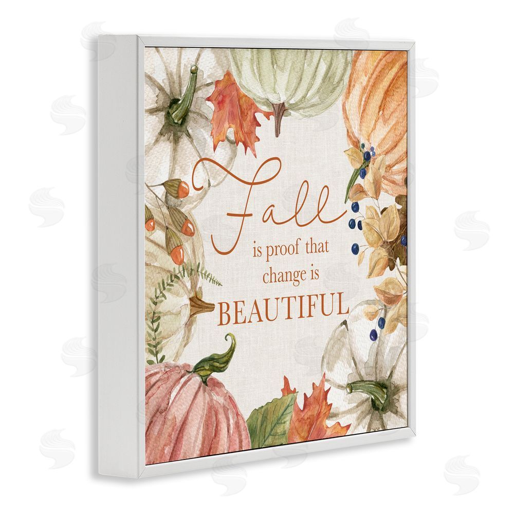 Livi Finn Seasonal Change Is Beautiful White Framed Giclee Wall Art Print