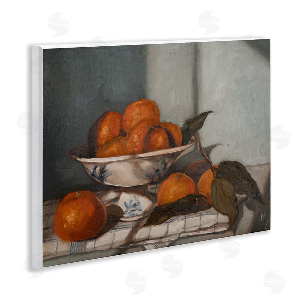 Marian Parsons Bowl of Oranges Table Top Wooden Wall Plaque Art Print