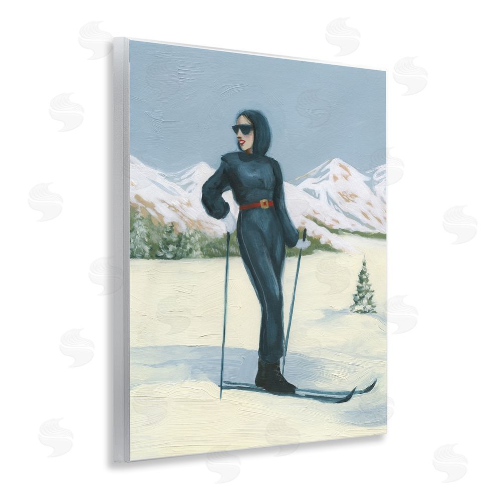 Grace Popp Stylish Skiing Woman Wall Plaque Art Print
