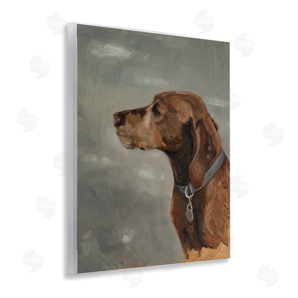 Marian Parsons Brown Hound with Collar Wooden Wall Plaque Art Print