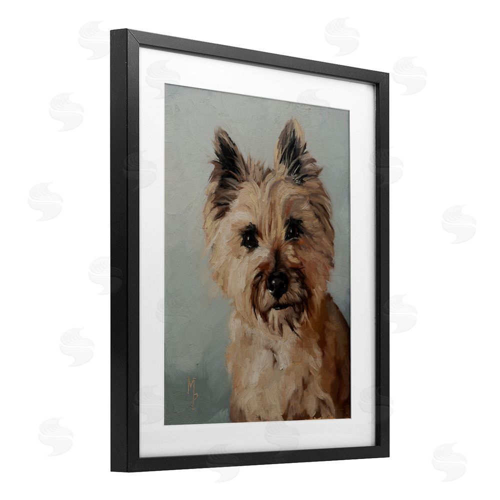 Marian Parsons Cairn Terrier Portrait Black Framed Print Under Glass Wall Art