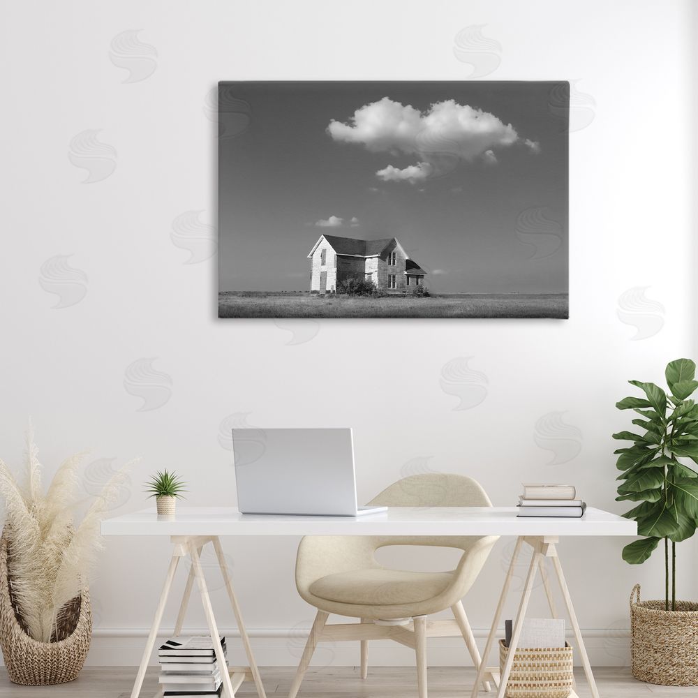 Steve Toole Solitary Erstwhile Cottage Stretched Canvas Wall Art in Room