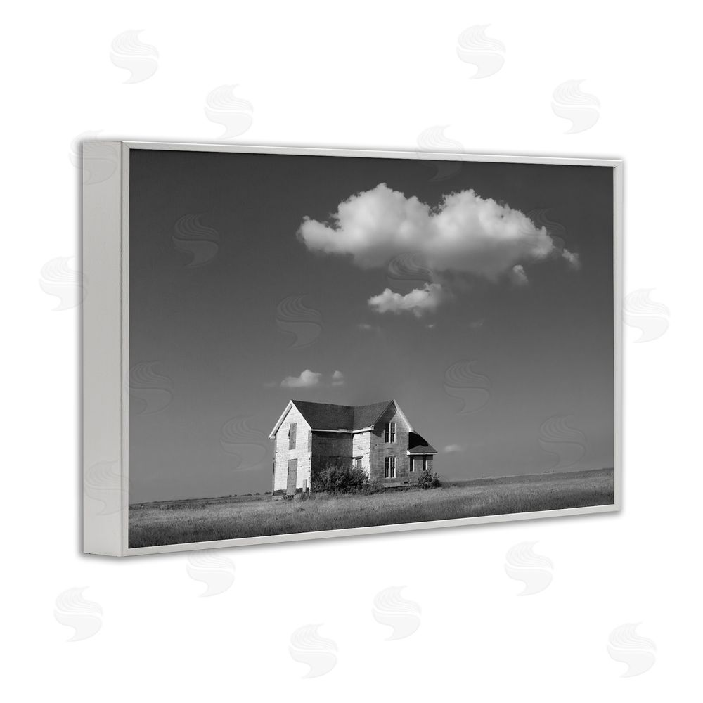 Steve Toole Solitary Erstwhile Cottage White Framed Giclee Wall Art Print