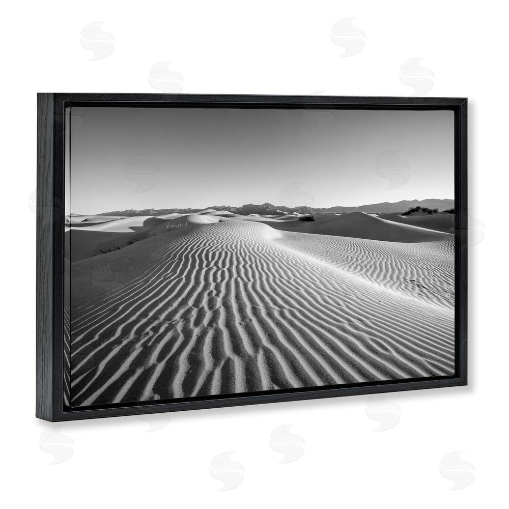 Jon Evan Sand Waves In The Distance Black Floating Frame Canvas Wall Art Print