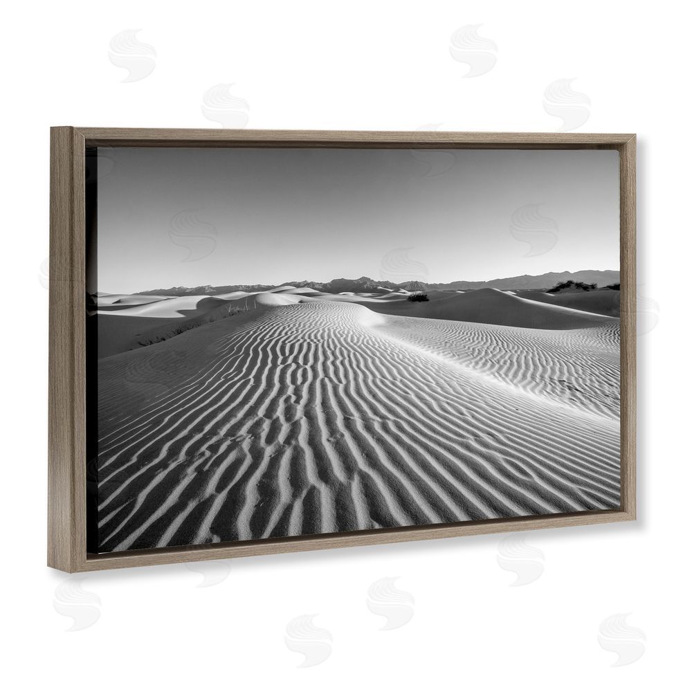 Jon Evan Sand Waves In The Distance Brown Floating Frame Canvas Wall Art Print