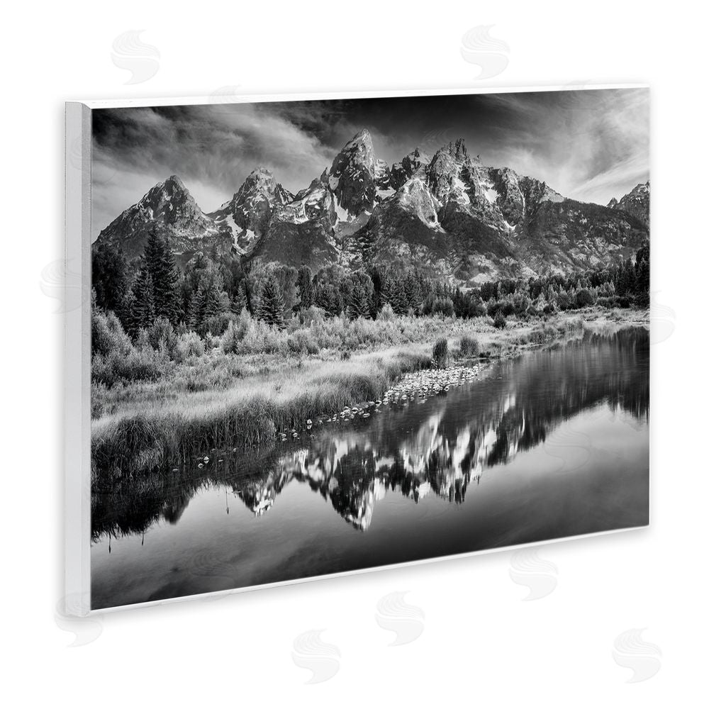 Rick Berk Teton Mountain Reflections Wooden Wall Plaque Art Print