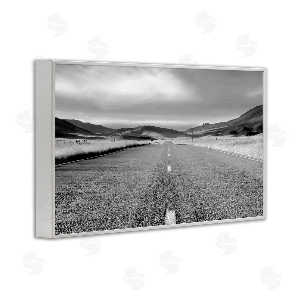 Steve Toole Open Road Through Rolling Hills White Framed Giclee Wall Art Print