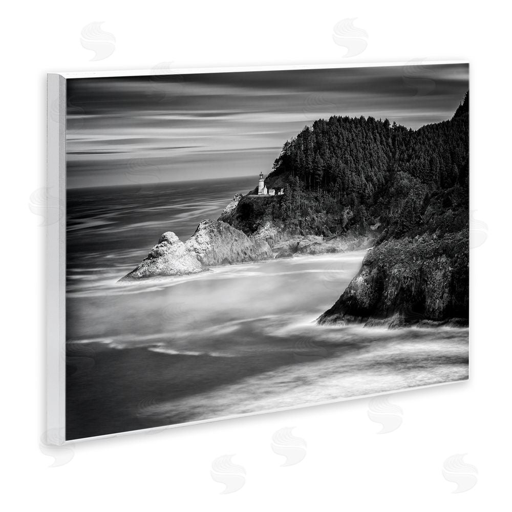 Rick Berk Perched Above The Pacific Wooden Wall Plaque Art Print
