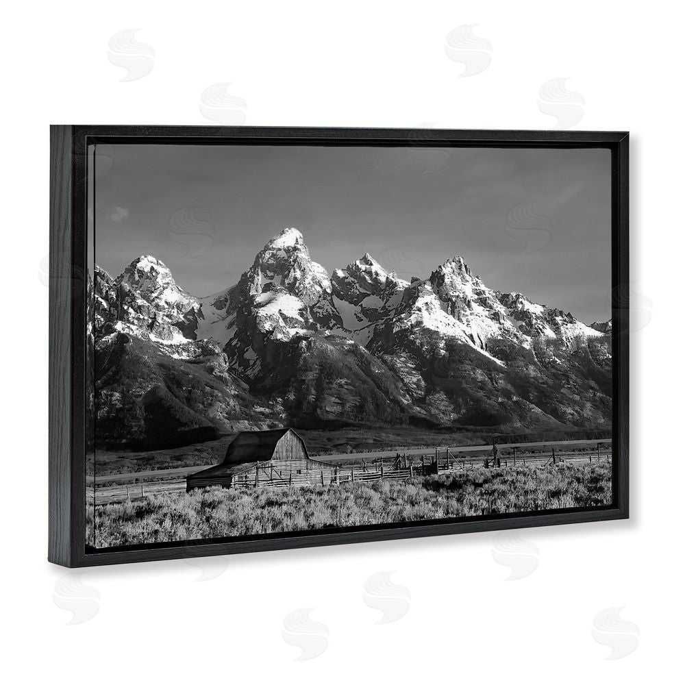 Steve Toole John Moulton Barn Landscape Black Floating Frame Canvas Wall Art Print