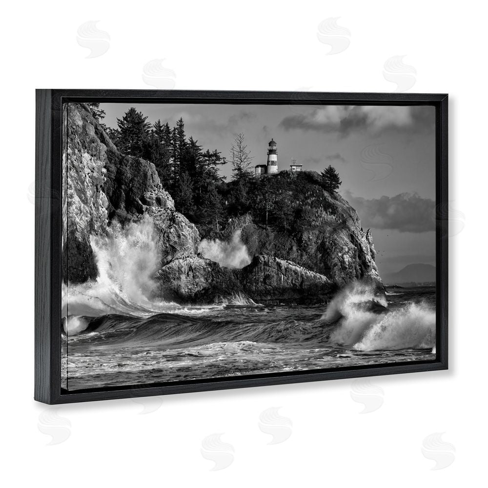 Rick Berk Rising Tide at Cape Black Floating Frame Canvas Wall Art Print