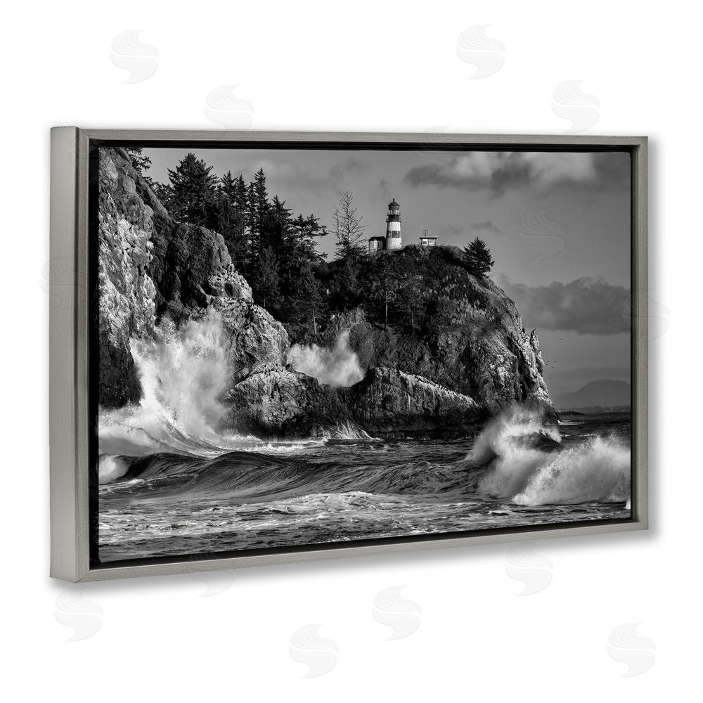 Rick Berk Rising Tide at Cape Gray Floating Frame Canvas Wall Art Print