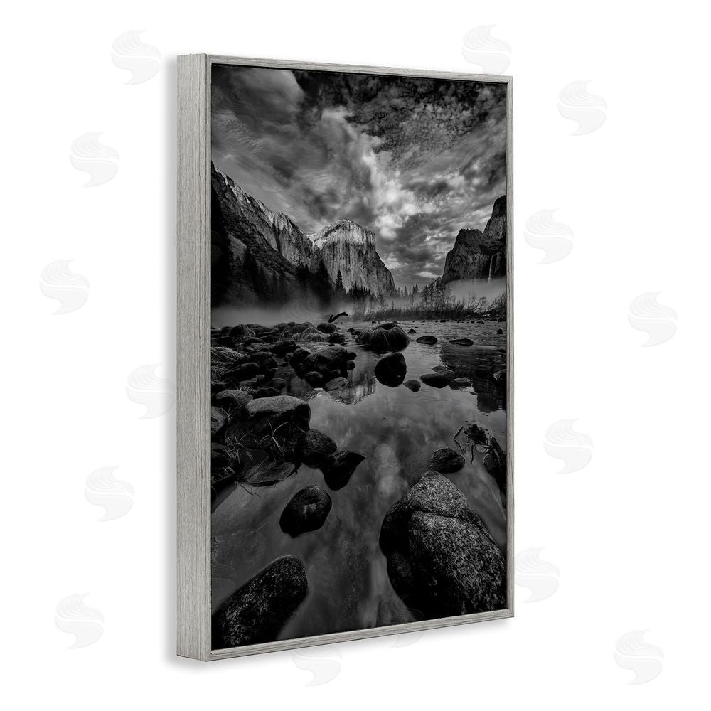 Jon Evan Morning in Yosemite Valley Gray Framed Giclee Wall Art Print