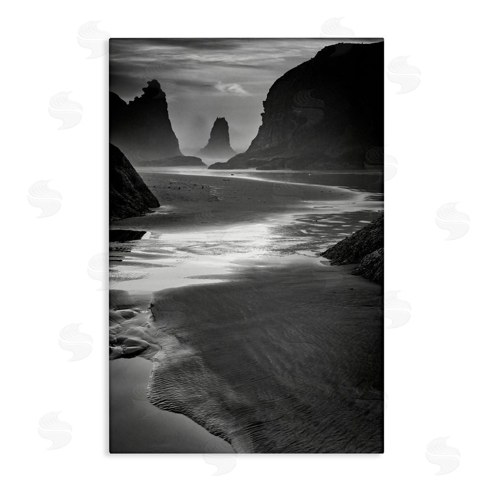 Rick Berk Last Light On Bandon Beach Stretched Canvas Wall Art Print