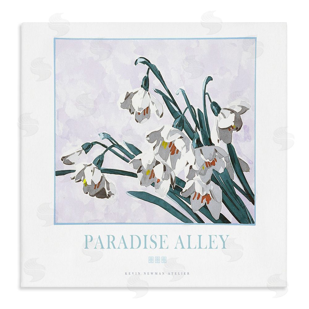 Jadei Graphics Paradise Alley White Spring Blooms Stretched Canvas Wall Art Print
