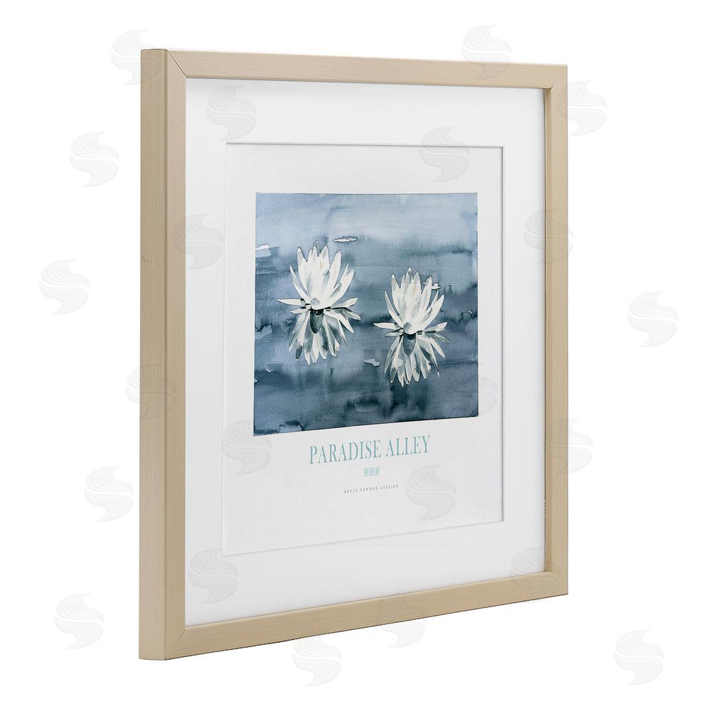 Jadei Graphics Paradise Alley Water Lilies Brown Framed Print Under Glass Wall Art