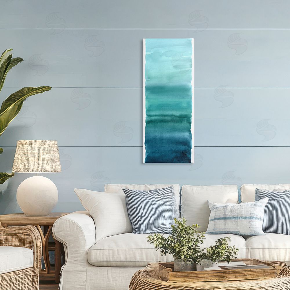 Allie Corbin Cerulean Blend Gradient Stretched Canvas Wall Art in Room