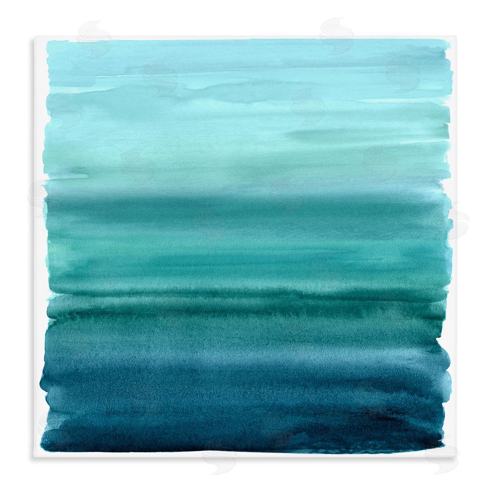 Allie Corbin Aqua Ombre Gradient Stretched Canvas Wall Art Print